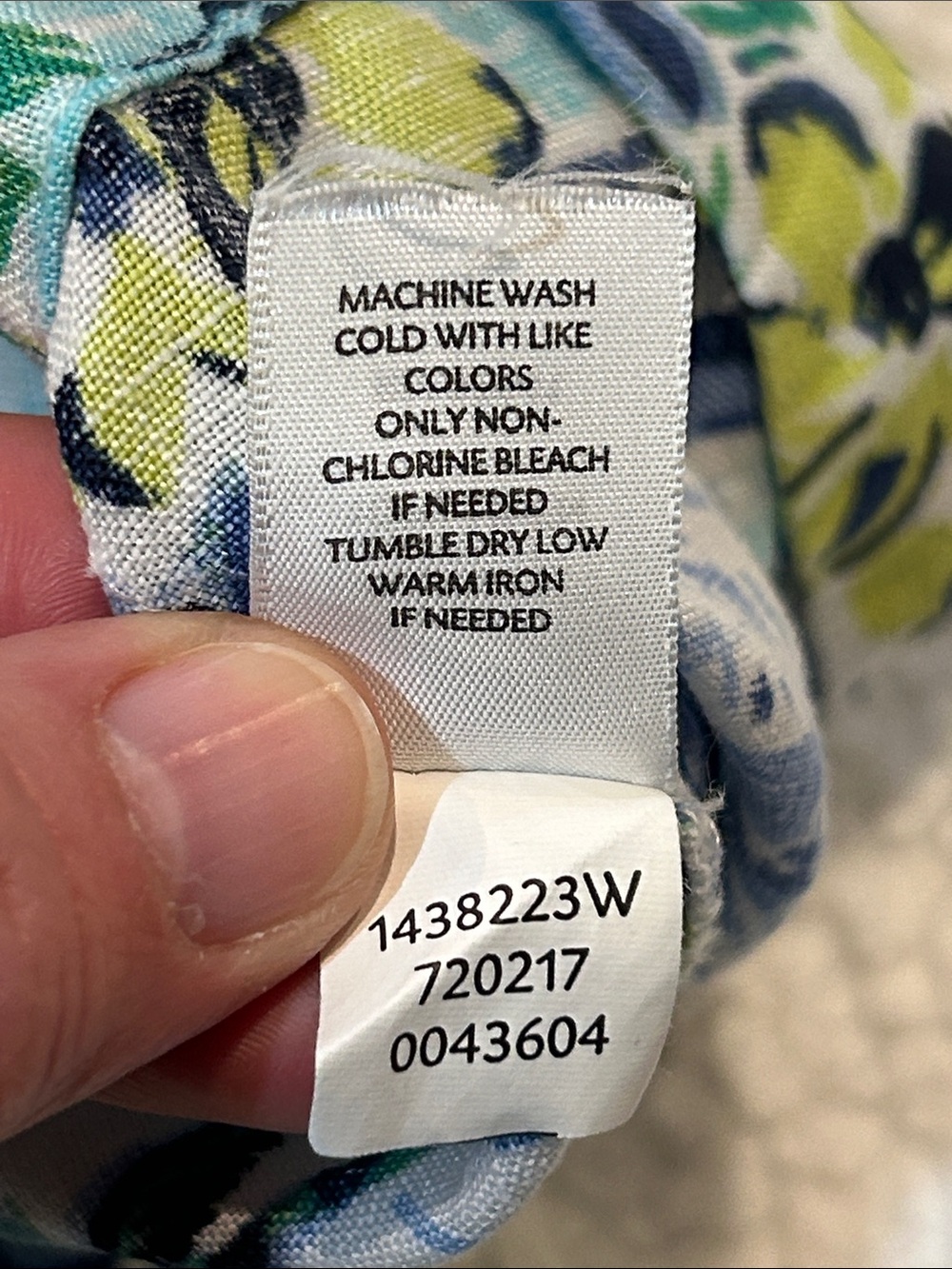 J. Jill Love Linen Sleeveless Dress size 1X Women's Tropical Print Blue & White - Picture 7 of 13